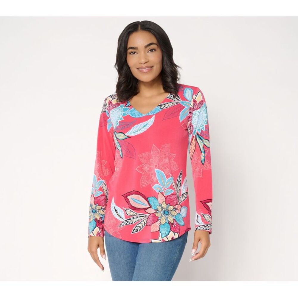 Susan Graver Women's Top Sz S Make Your Selection: Printed Multi-colored A735294